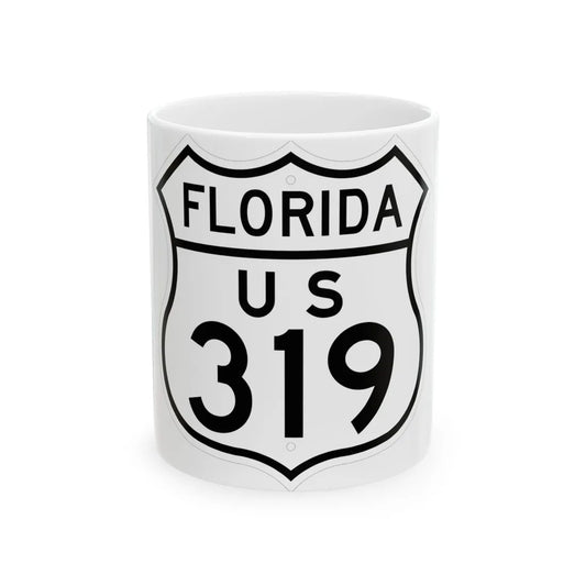 US 319 Florida 1948 (Florida) (Road Sign) White Coffee Mug 11oz - Go Mug Yourself