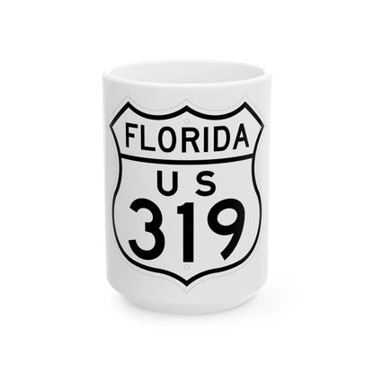 US 319 Florida 1948 (Florida) (Road Sign) White Coffee Mug 15oz - Go Mug Yourself