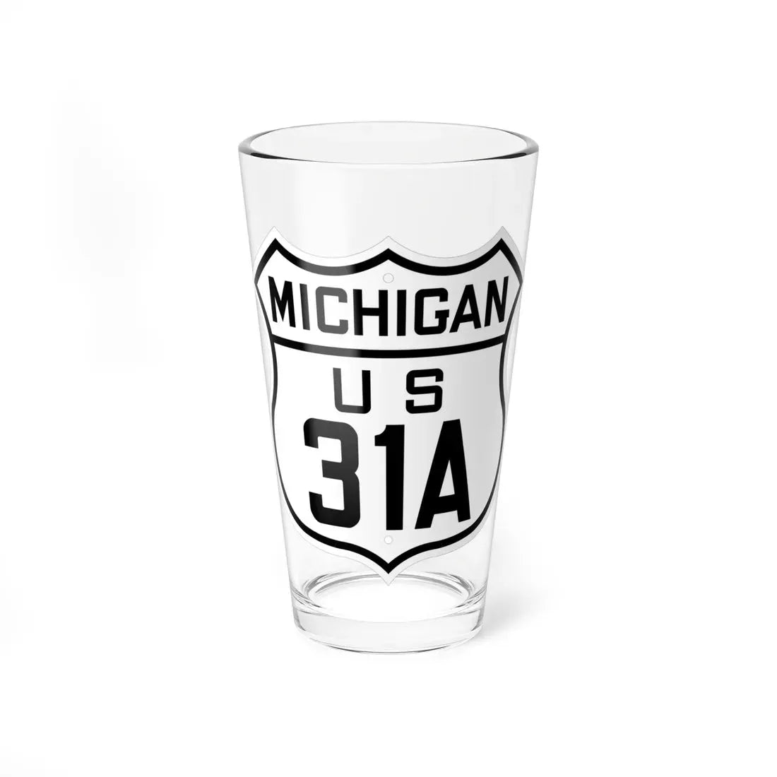 US 31A Michigan 1926 (Michigan) (Road Sign) Pint Glass 16oz 16oz - Go Mug Yourself