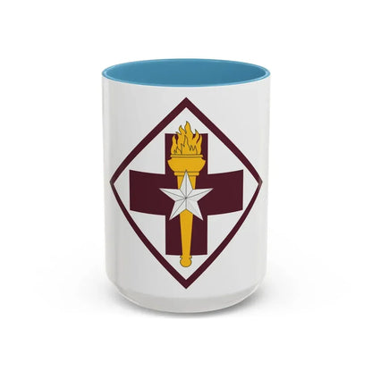 US 32nd Medical Brigade SSI (U.S. Army) Accent Coffee Mug 15oz Light Blue - Go Mug Yourself
