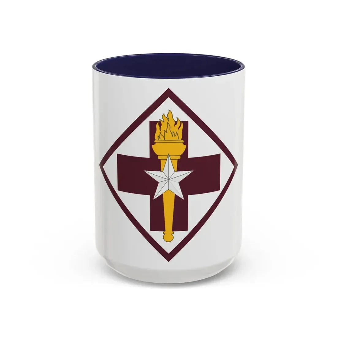 US 32nd Medical Brigade SSI (U.S. Army) Accent Coffee Mug 15oz Navy - Go Mug Yourself
