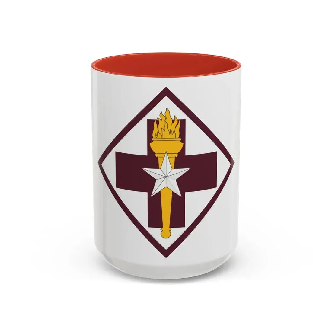 US 32nd Medical Brigade SSI (U.S. Army) Accent Coffee Mug 15oz Red - Go Mug Yourself