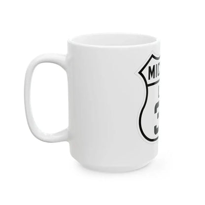 US 33 Michigan 1926 (Michigan) (Road Sign) White Coffee Mug - Go Mug Yourself