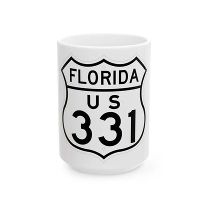 US 331 Florida 1948 (Florida) (Road Sign) White Coffee Mug 15oz - Go Mug Yourself