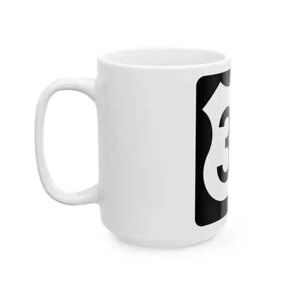 US 34 IA (Iowa) (Road Sign) White Coffee Mug - Go Mug Yourself