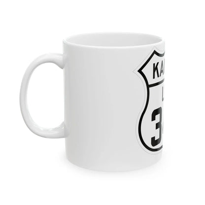 US 340 Kansas 1926 (Kansas) (Road Sign) White Coffee Mug - Go Mug Yourself