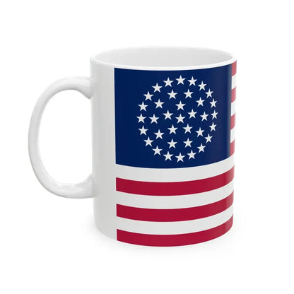US 36 Star Wagon Wheel Flag (United States) White Coffee Mug - Go Mug Yourself