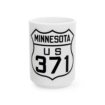 US 371 Minnesota 1926 (Minnesota) (Road Sign) White Coffee Mug 15oz - Go Mug Yourself