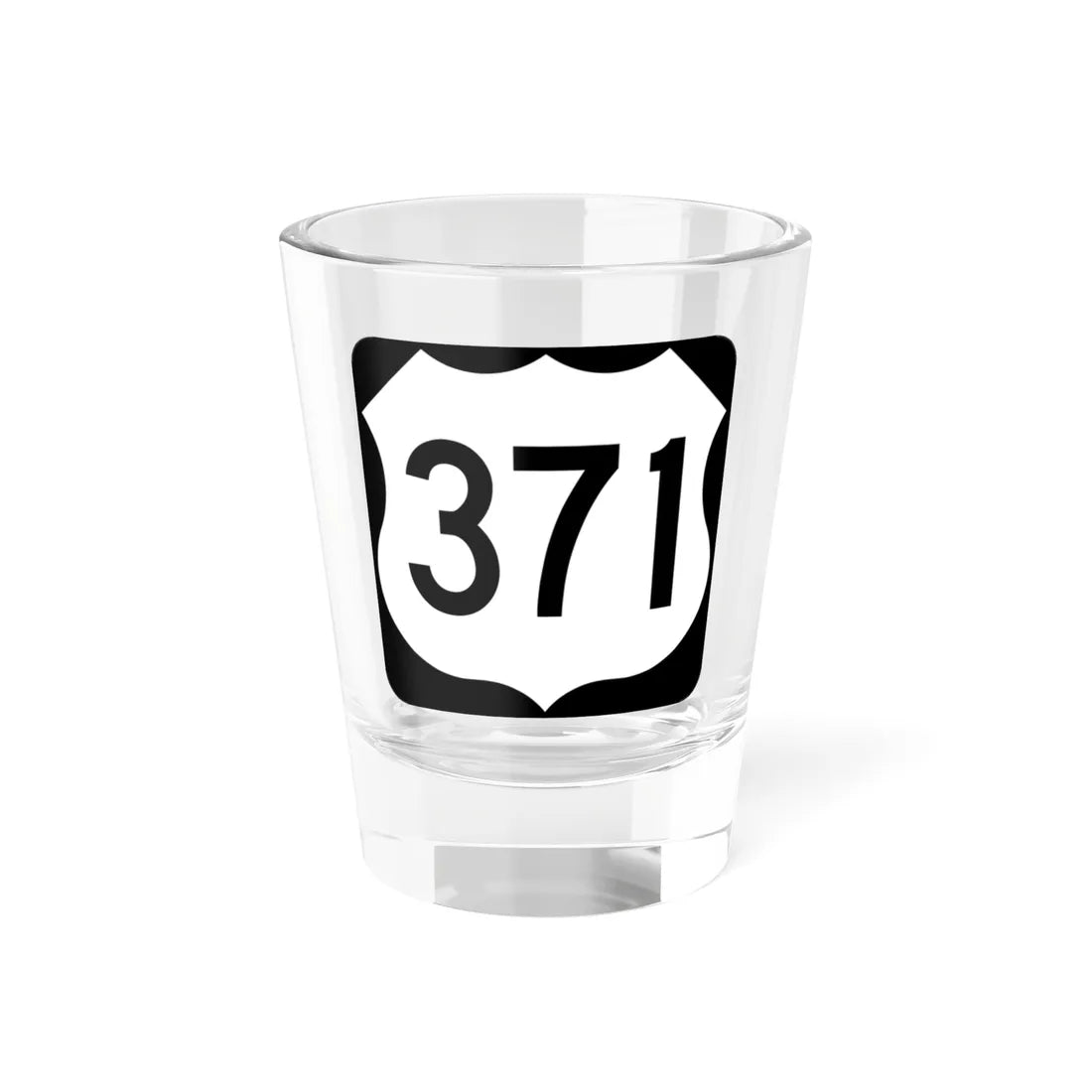 US 371 MN (Minnesota) (Road Sign) Shot Glass 1.5oz 1.5oz - Go Mug Yourself