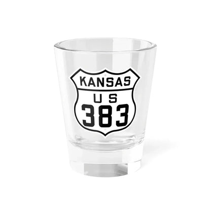 US 383 Kansas 1926 (Kansas) (Road Sign) Shot Glass 1.5oz 1.5oz - Go Mug Yourself