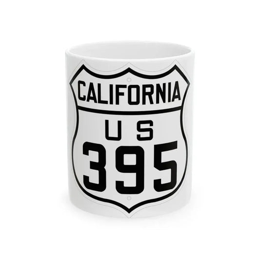 US 395 California 1926 (California) (Road Sign) White Coffee Mug 11oz - Go Mug Yourself