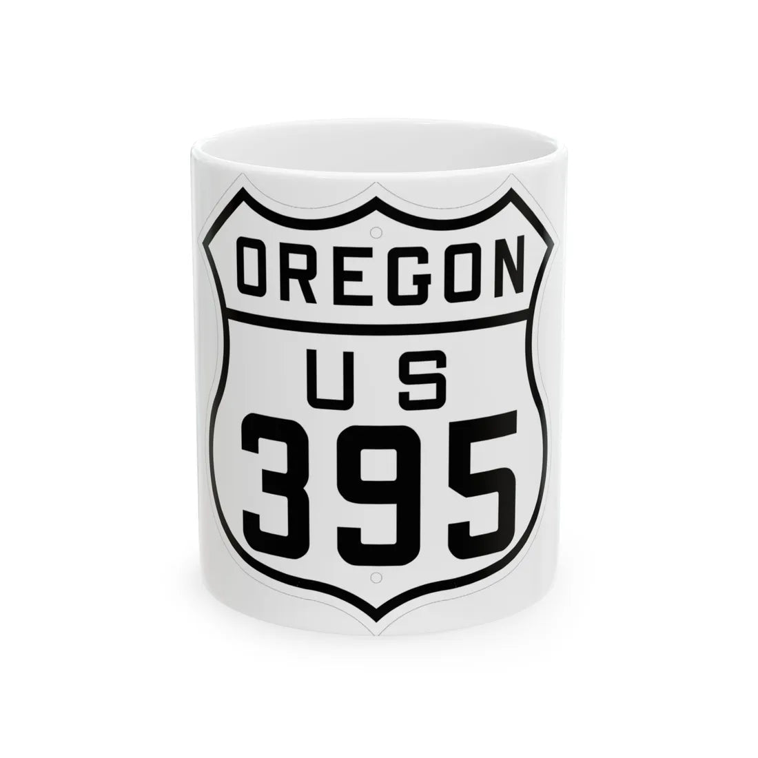US 395 Oregon 1926 (Oregon) (Road Sign) White Coffee Mug 11oz - Go Mug Yourself