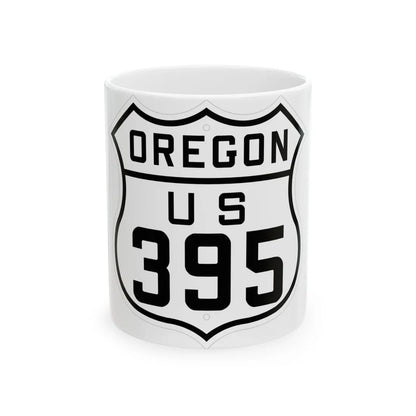 US 395 Oregon 1926 (Oregon) (Road Sign) White Coffee Mug 11oz - Go Mug Yourself
