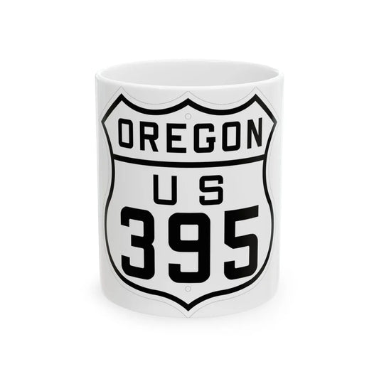 US 395 Oregon 1926 (Oregon) (Road Sign) White Coffee Mug 11oz - Go Mug Yourself