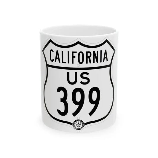 US 399 California 1948 (California) (Road Sign) White Coffee Mug 11oz - Go Mug Yourself