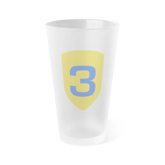 US 3rd Cavalry Division (U.S. Army) Frosted Pint Glass 16oz-Go Mug Yourself