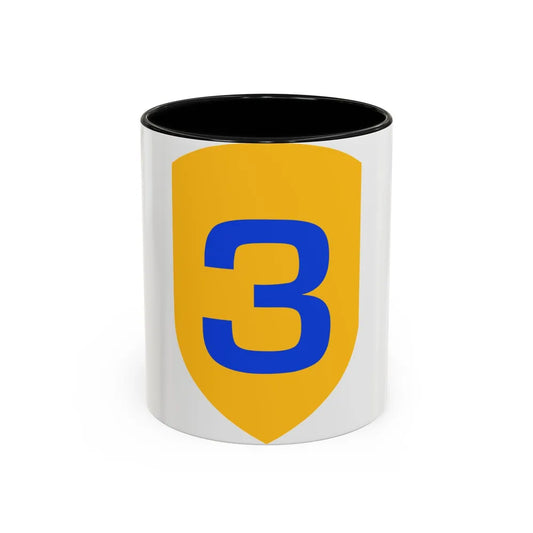US 3rd Cavalry Division (U.S. Army) Accent Coffee Mug 11oz Black - Go Mug Yourself