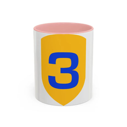 US 3rd Cavalry Division (U.S. Army) Accent Coffee Mug 11oz Pink - Go Mug Yourself