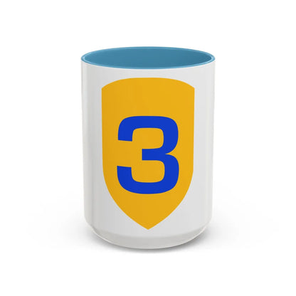 US 3rd Cavalry Division (U.S. Army) Accent Coffee Mug 15oz Light Blue - Go Mug Yourself