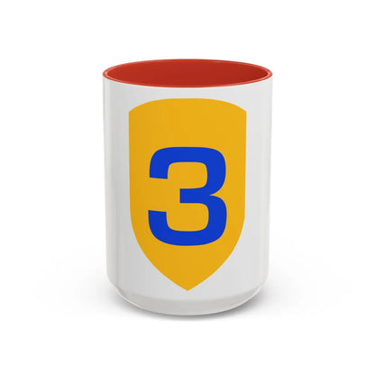 US 3rd Cavalry Division (U.S. Army) Accent Coffee Mug 15oz Red - Go Mug Yourself