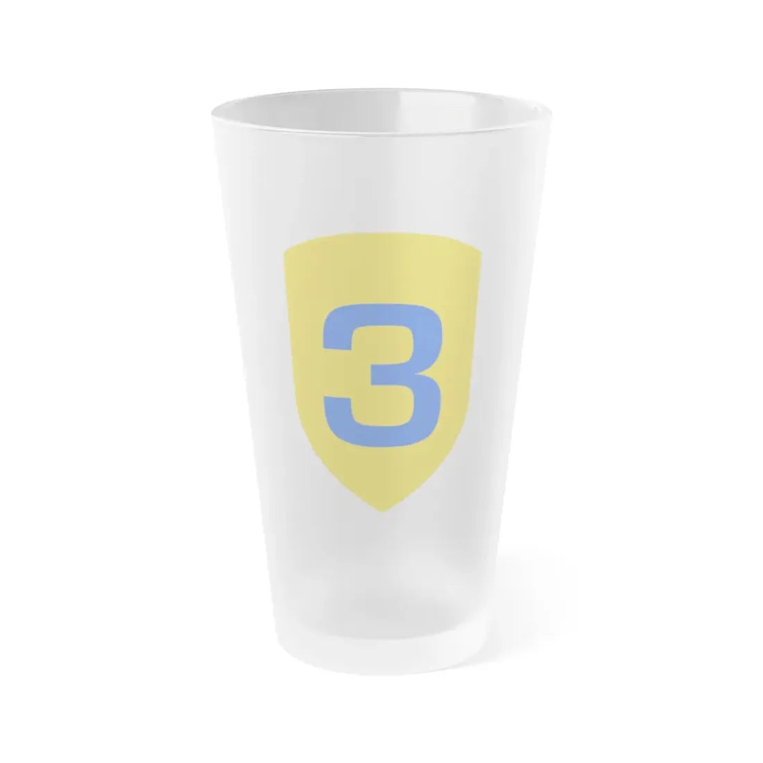 US 3rd Cavalry Division (U.S. Army) Frosted Pint Glass 16oz Default Title - Go Mug Yourself