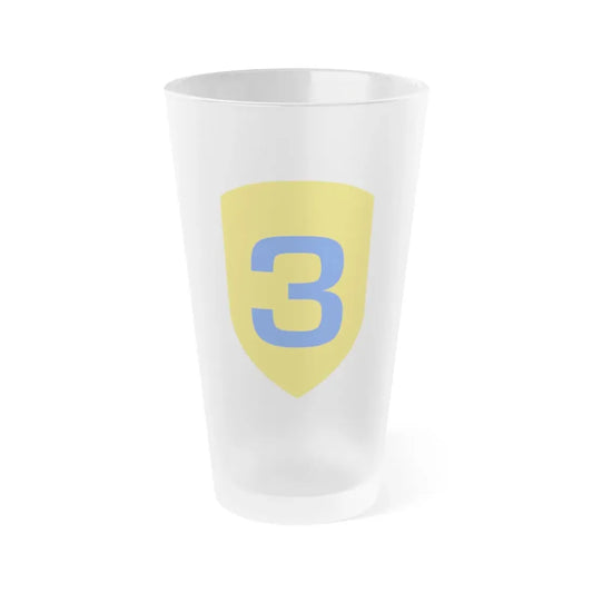 US 3rd Cavalry Division (U.S. Army) Frosted Pint Glass 16oz Default Title - Go Mug Yourself