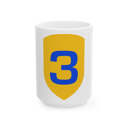 US 3rd Cavalry Division (U.S. Army) White Coffee Mug 15oz - Go Mug Yourself