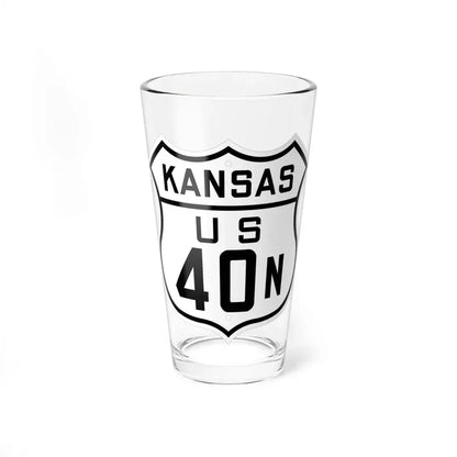 US 40N Kansas 1926 (Kansas) (Road Sign) Pint Glss 16oz 16oz - Go Mug Yourself
