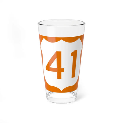 US 41 FL reversed (Florida) (Road Sign) Pint Glass 16oz 16oz - Go Mug Yourself