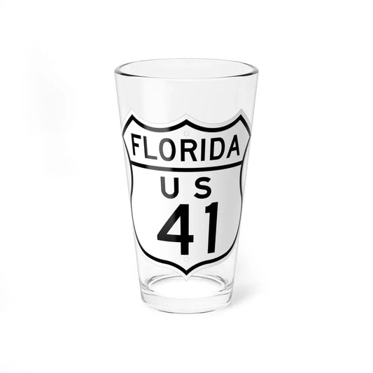 US 41 Florida 1948 (Florida) (Road Sign) Pint Glass 16oz 16oz - Go Mug Yourself