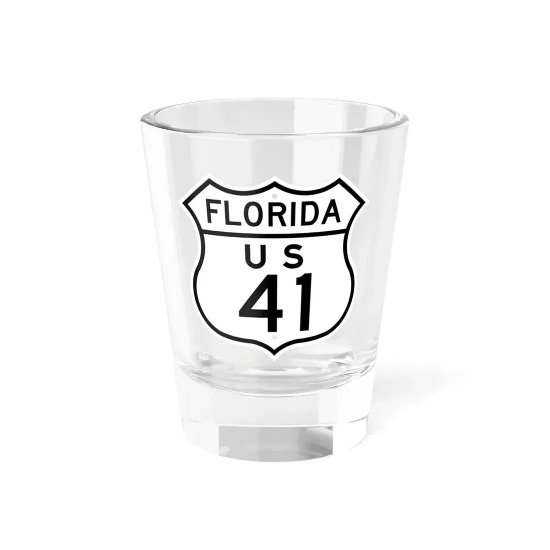 US 41 Florida 1948 (Florida) (Road Sign) Shot Glass 1.5oz 1.5oz - Go Mug Yourself