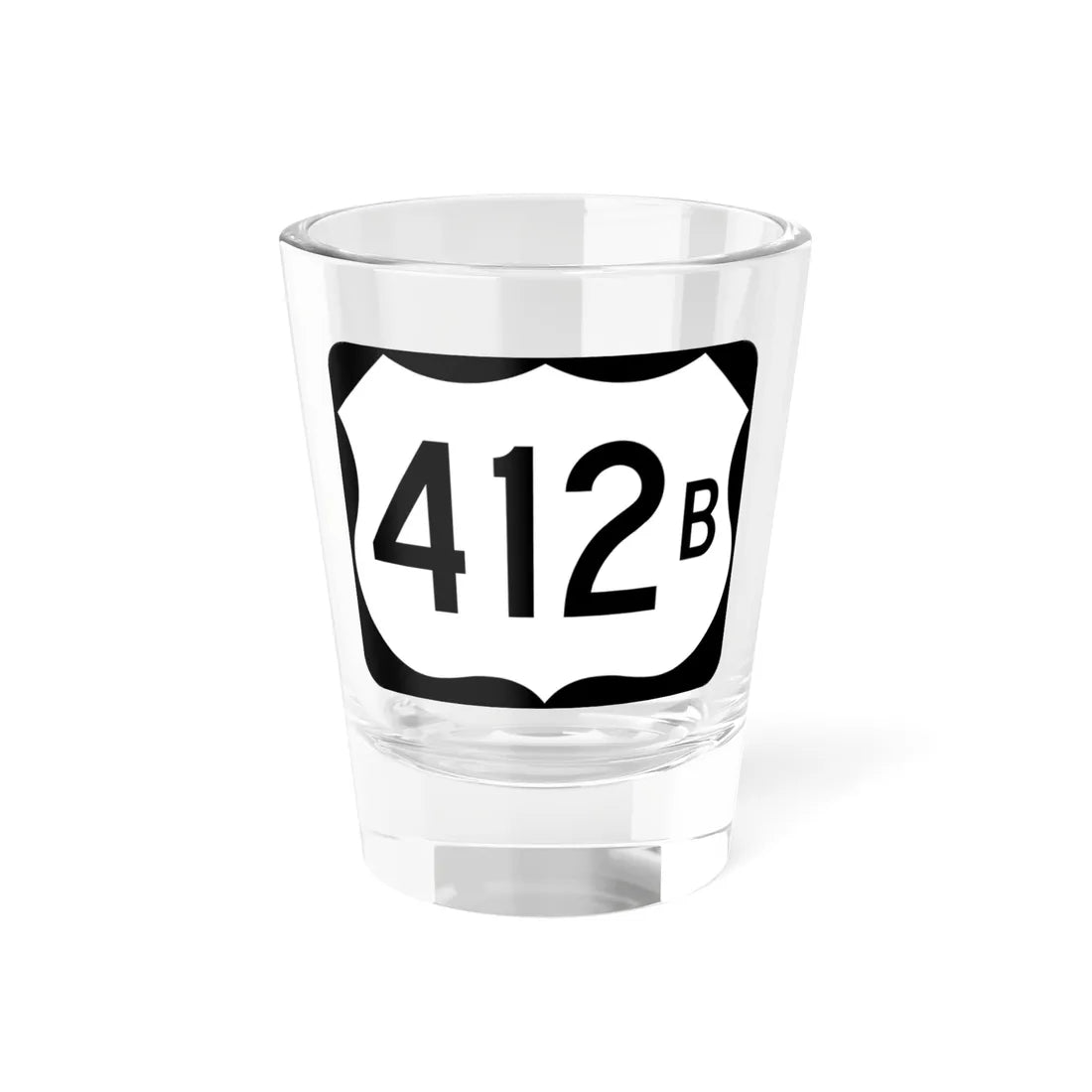 US 412B (Arkansas) (Road Sign) Shot Glass 1.5oz 1.5oz - Go Mug Yourself