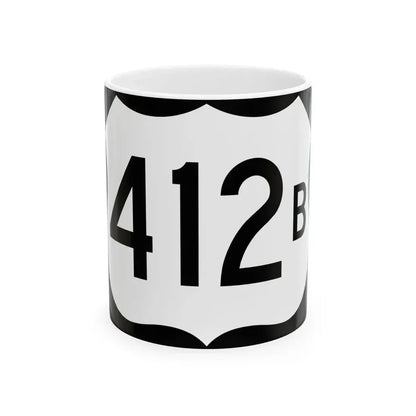US 412B (Arkansas) (Road Sign) White Coffee Mug 11oz - Go Mug Yourself