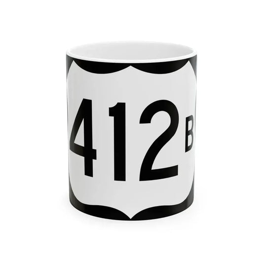 US 412B (Arkansas) (Road Sign) White Coffee Mug 11oz - Go Mug Yourself