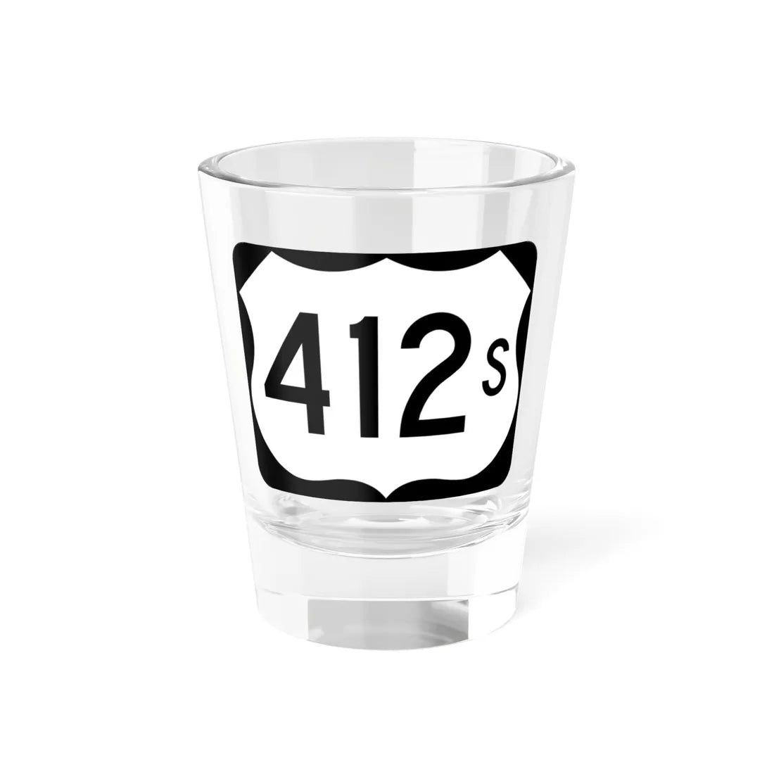 US 412S (Arkansas) (Road Sign) Shot Glass 1.5oz 1.5oz - Go Mug Yourself
