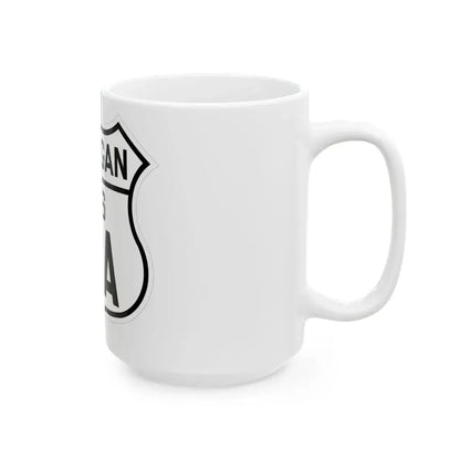 US 41A Michigan 1926 (Michigan) (Road Sign) White Coffee Mug - Go Mug Yourself