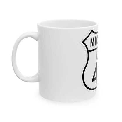 US 41A Michigan 1948 (Michigan) (Road Sign) White Coffee Mug - Go Mug Yourself