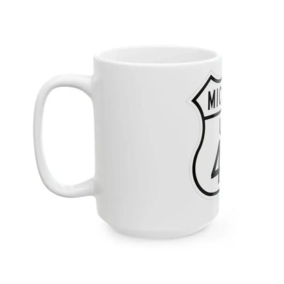 US 41A Michigan 1948 (Michigan) (Road Sign) White Coffee Mug - Go Mug Yourself