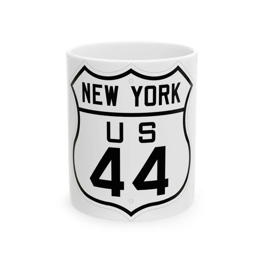 US 44 New York 1926 (New York) (Road Sign) White Coffee Mug 11oz - Go Mug Yourself