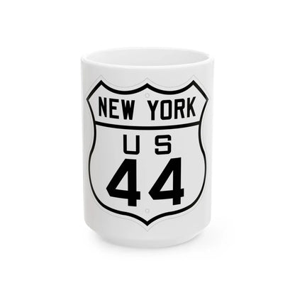 US 44 New York 1926 (New York) (Road Sign) White Coffee Mug 15oz - Go Mug Yourself