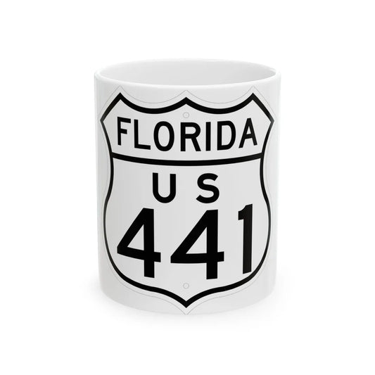 US 441 Florida 1948 (Florida) (Road Sign) White Coffee Mug 11oz - Go Mug Yourself