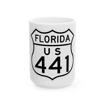 US 441 Florida 1948 (Florida) (Road Sign) White Coffee Mug 15oz - Go Mug Yourself