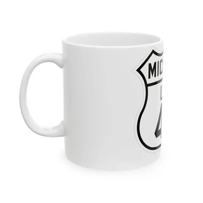 US 45 Michigan 1926 (Michigan) (Road Sign) White Coffee Mug - Go Mug Yourself