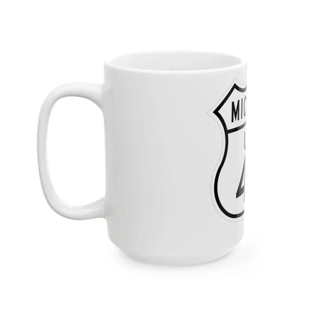 US 45 Michigan 1948 (Michigan) (Road Sign) White Coffee Mug - Go Mug Yourself
