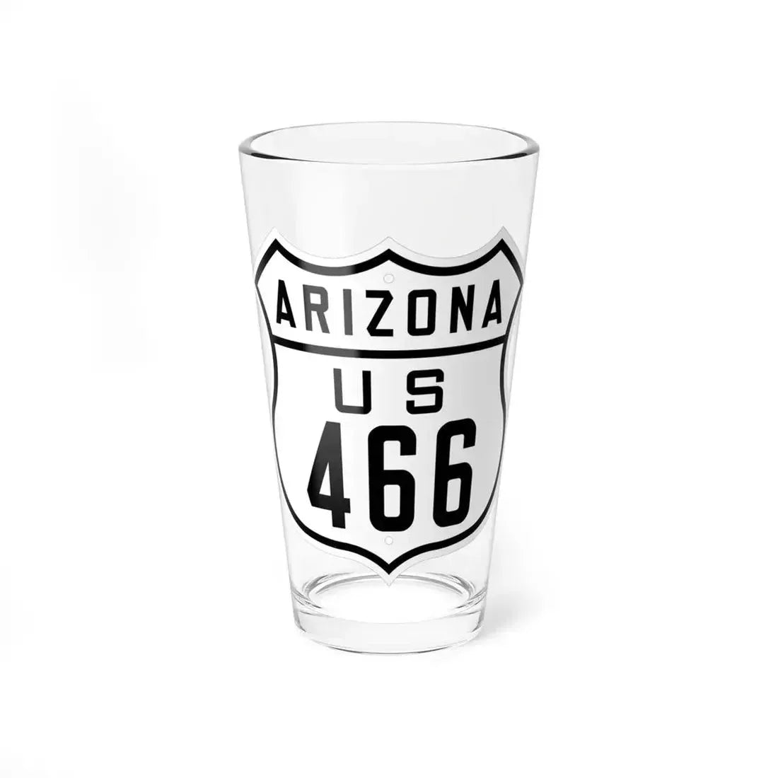 US 466 Arizona 1926 (Arizona) (Road Sign) Pint Glass 16oz 16oz - Go Mug Yourself