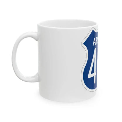 US 466 Arizona 1956 West (Arizona) (Road Sign) White Coffee Mug - Go Mug Yourself