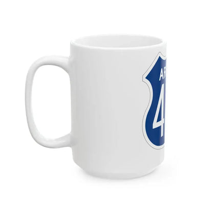 US 466 Arizona 1956 West (Arizona) (Road Sign) White Coffee Mug - Go Mug Yourself