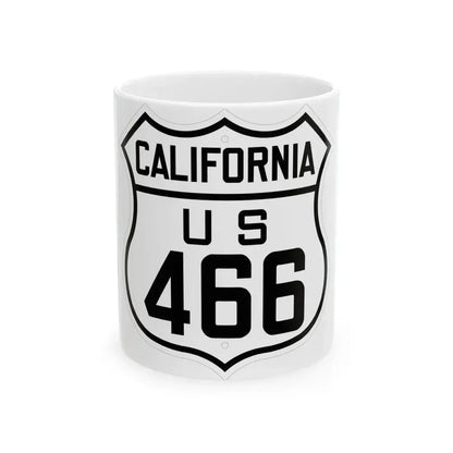 US 466 California 1926 (California) (Road Sign) White Coffee Mug 11oz - Go Mug Yourself
