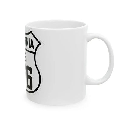 US 466 California 1926 (California) (Road Sign) White Coffee Mug - Go Mug Yourself