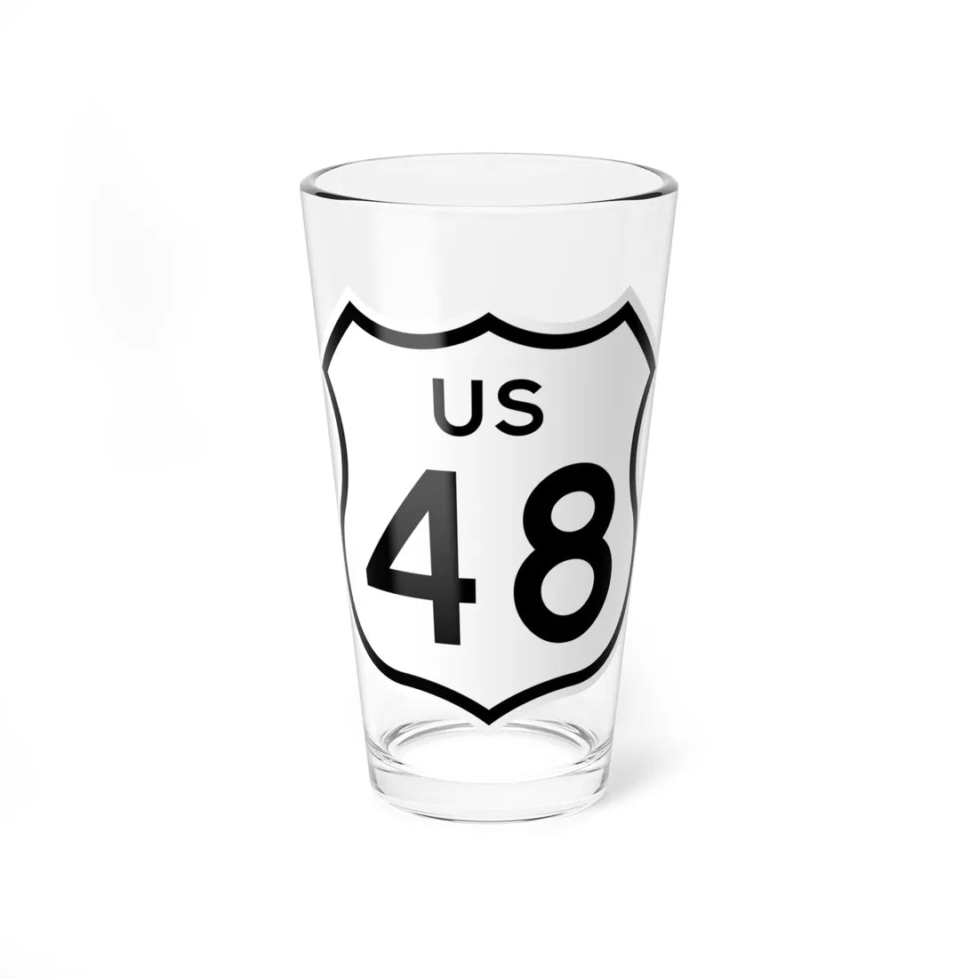 US 48 1961 cutout (California) (Road Sign) Pint Glass 16oz - Go Mug Yourself